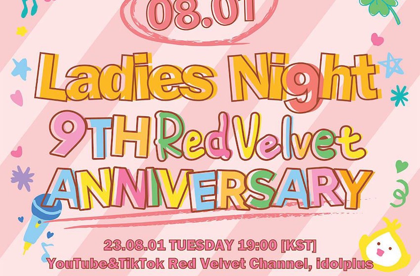 Red Velvet出道9周年纪念特别直播将于今日下午6点进行！