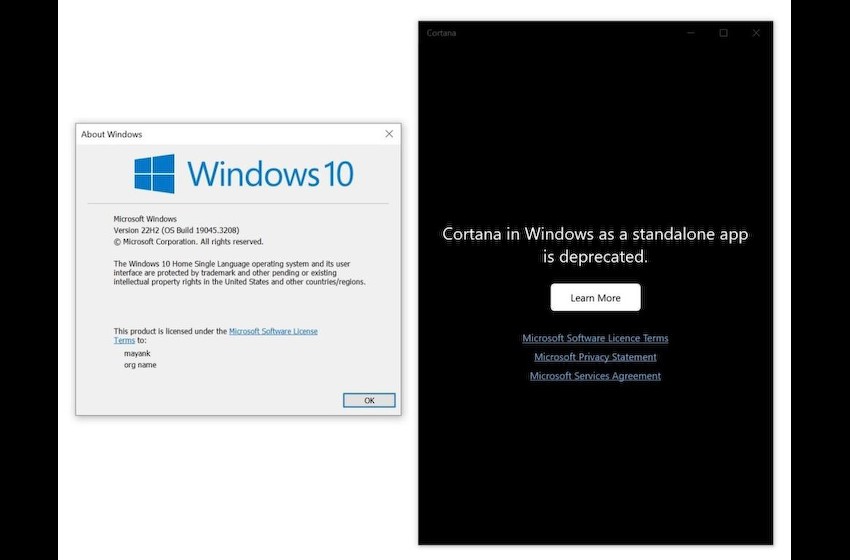 继 Win11 之后，微软现已放弃对 Windows 10 Cortana 小娜的支持