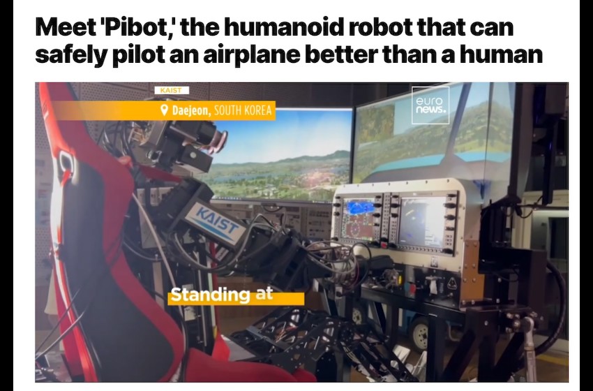 世界上首个仿人机器人飞行员 PIBOT 问世，利用 AI 执行飞行图表