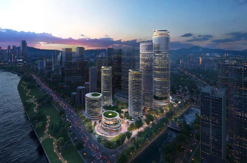 鹏瑞1号项目设计解析：揭秘广州珠江江畔地标性建筑群的设计细节