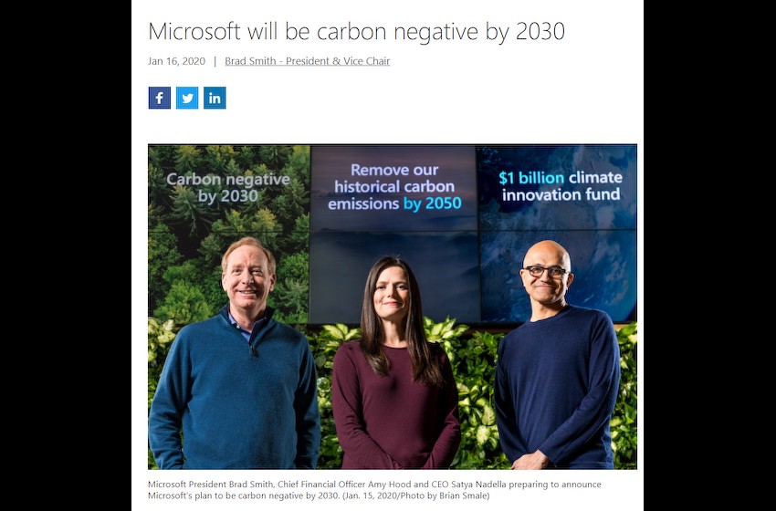 碳减排巨头微软再度挥舞“钞能力” 向碳吸收新路线砸下巨额订单