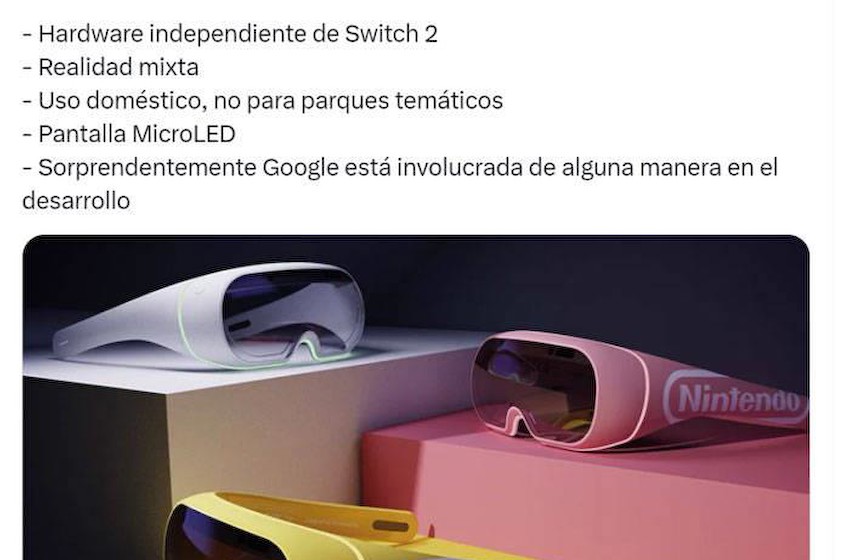 传任天堂与谷歌合作开发VR/MR眼镜，MicroLED屏，面向家庭娱乐
