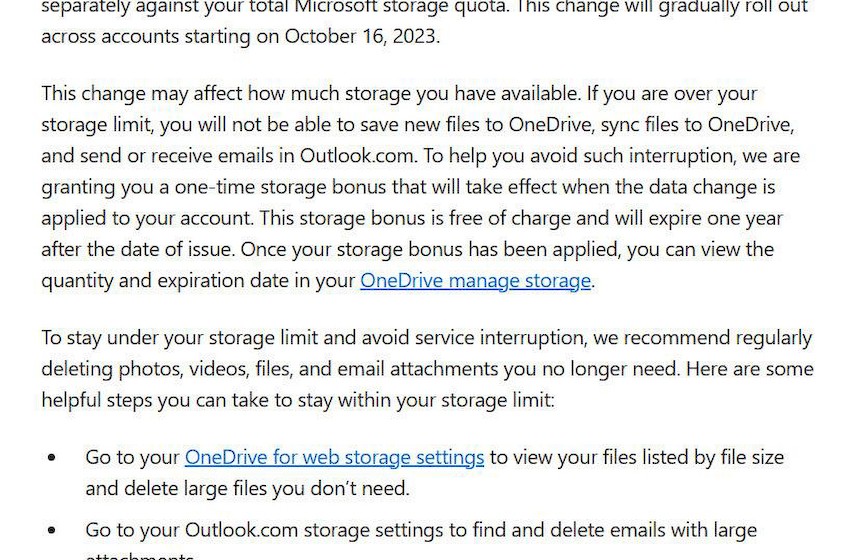 10月16日生效，微软调整OneDrive 图片占用规则：双倍或多倍计算