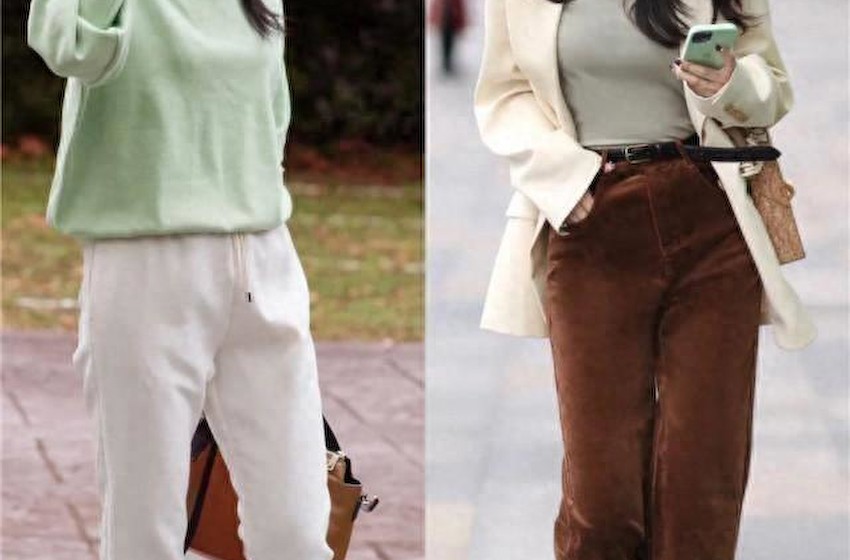 入秋后才发现：阔腿裤不再流行了！今年流行“奶奶裤”，保暖又时尚